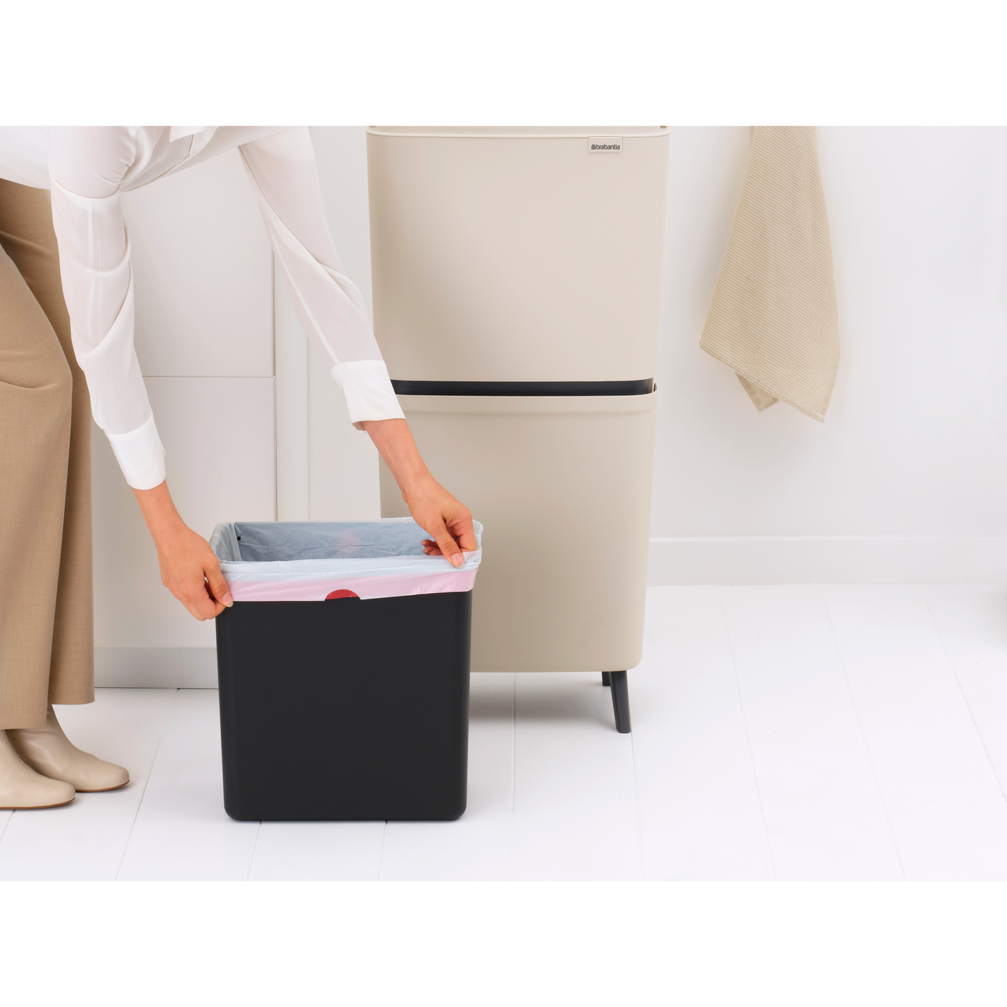 SortUp Recycle Bin Hi Beige