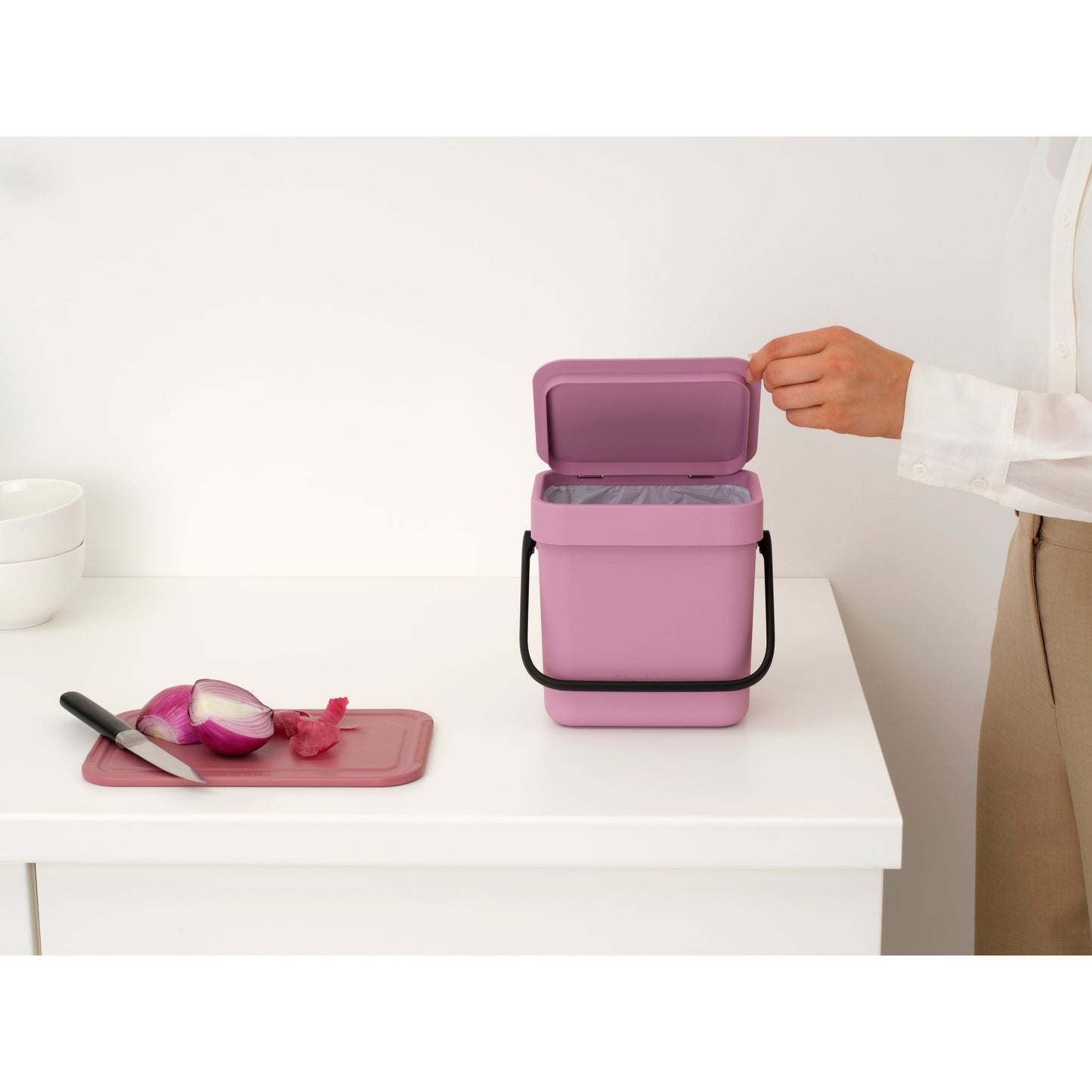 Sort & Go Waste Bin- Pink -3L - The Organised Store