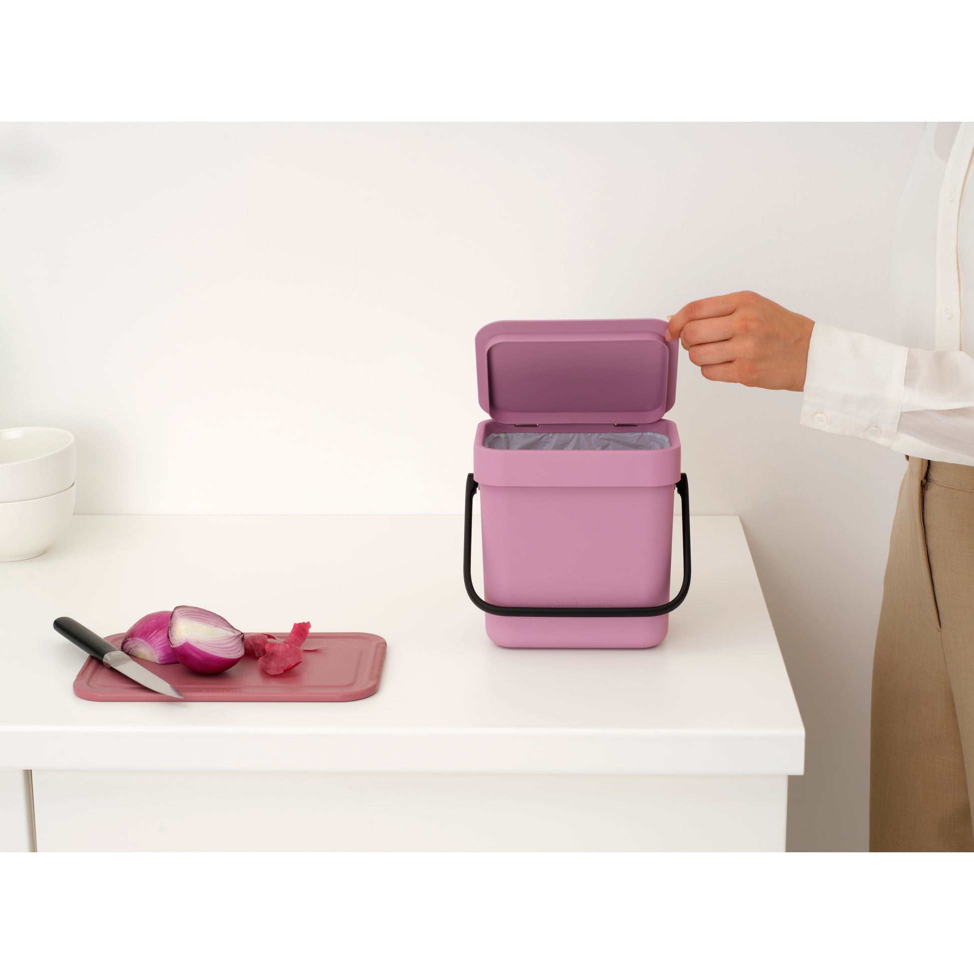 Sort & Go Waste Bin- Pink -3L - The Organised Store