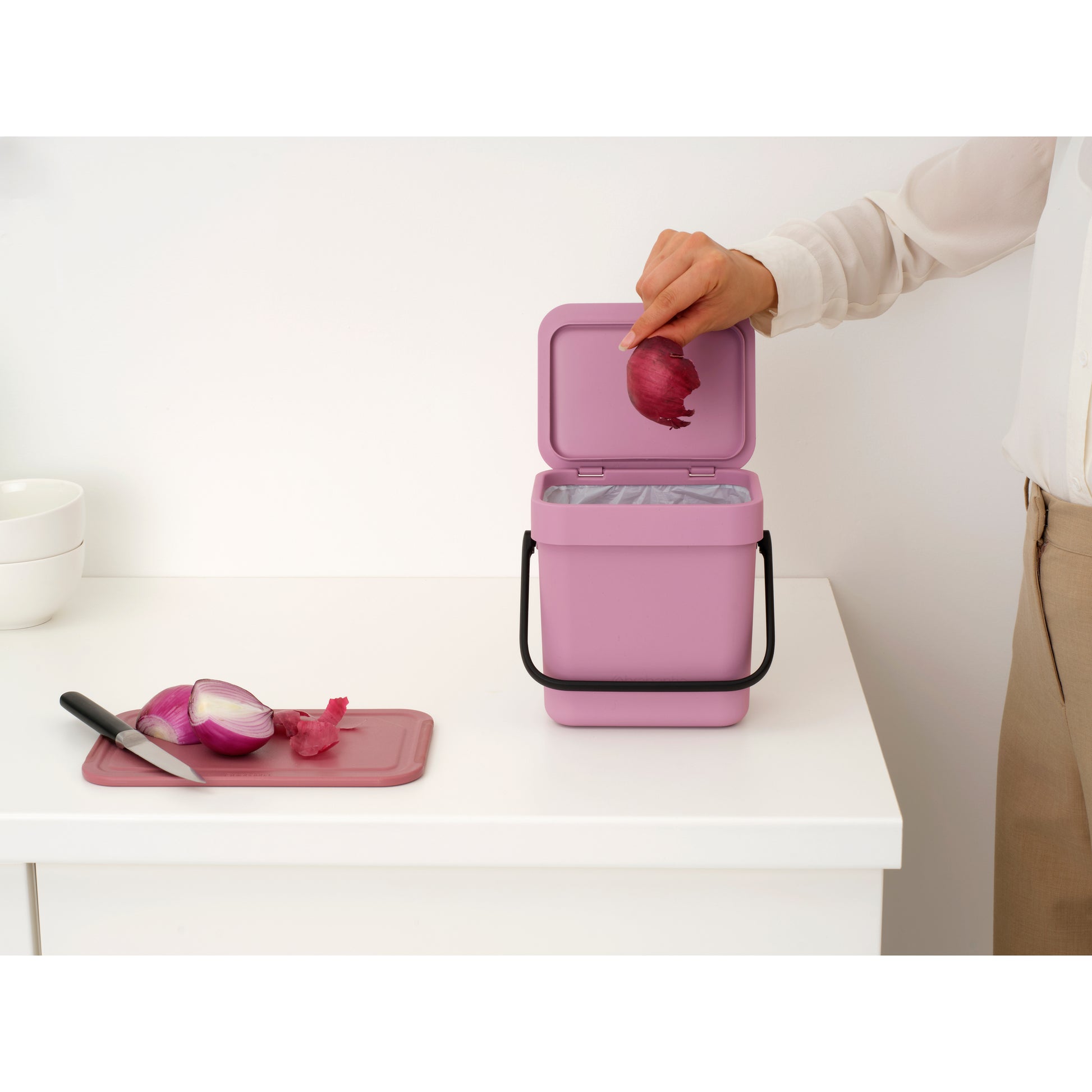 Sort & Go Waste Bin- Pink -3L - The Organised Store