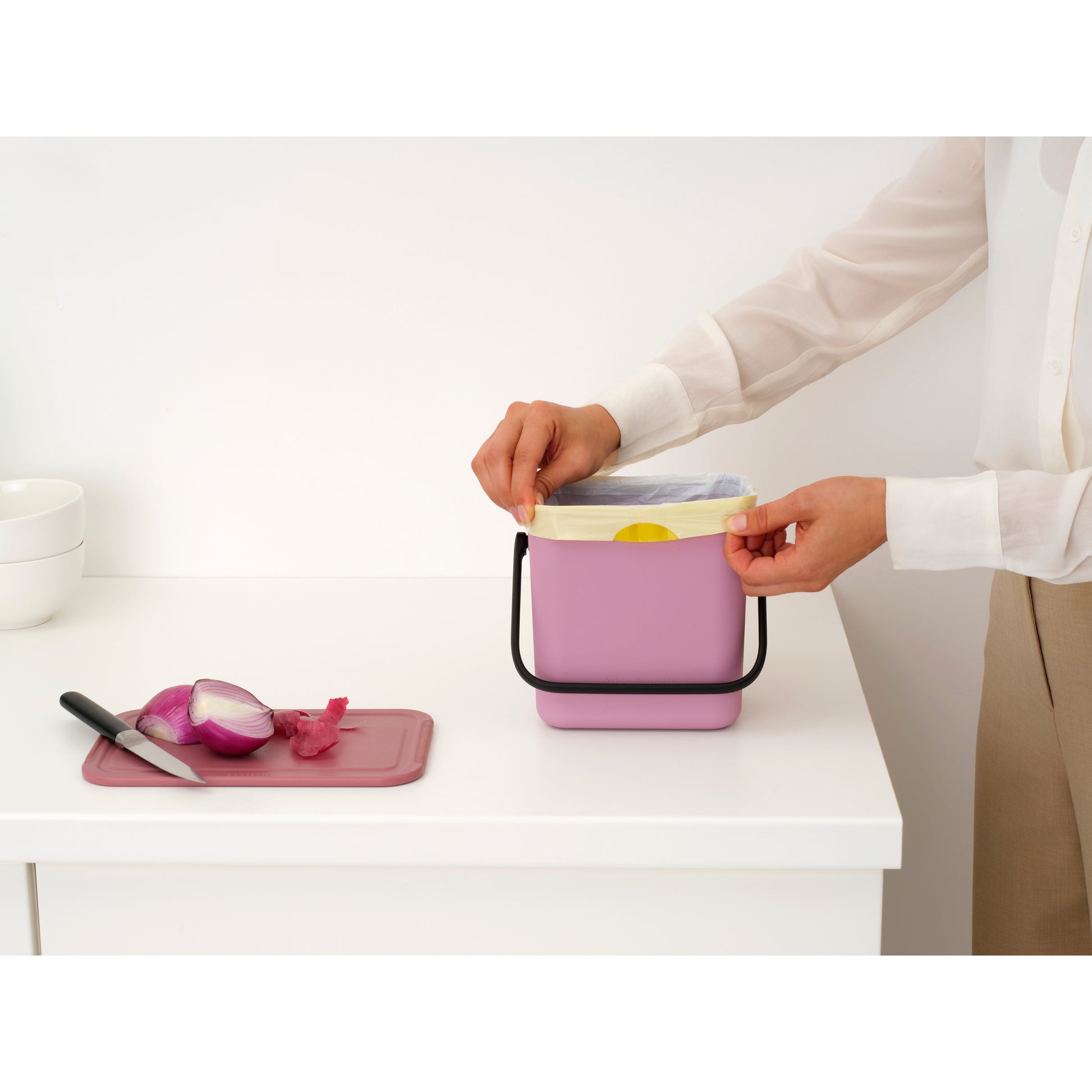 Sort & Go Waste Bin- Pink -3L - The Organised Store