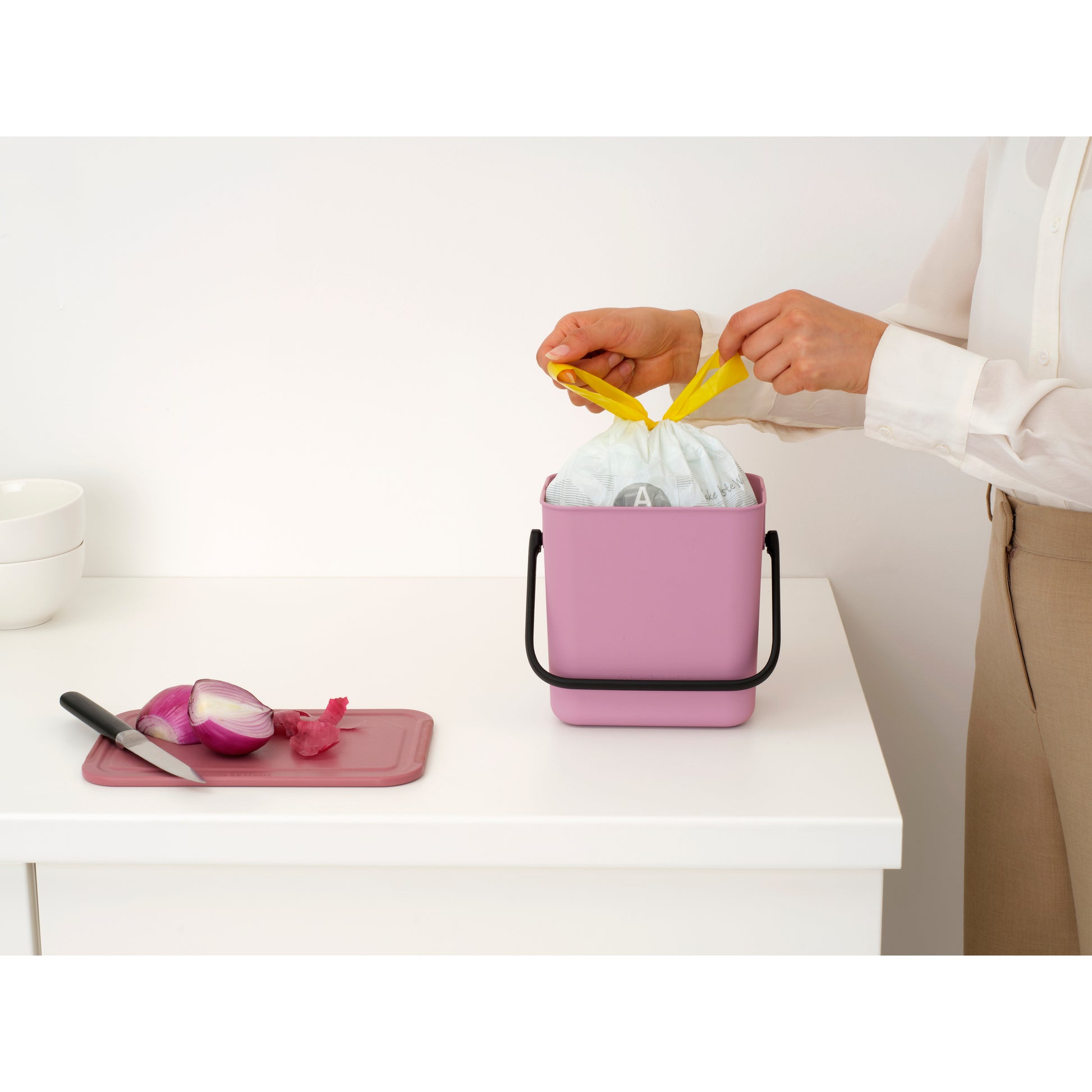 Sort & Go Waste Bin- Pink -3L - The Organised Store