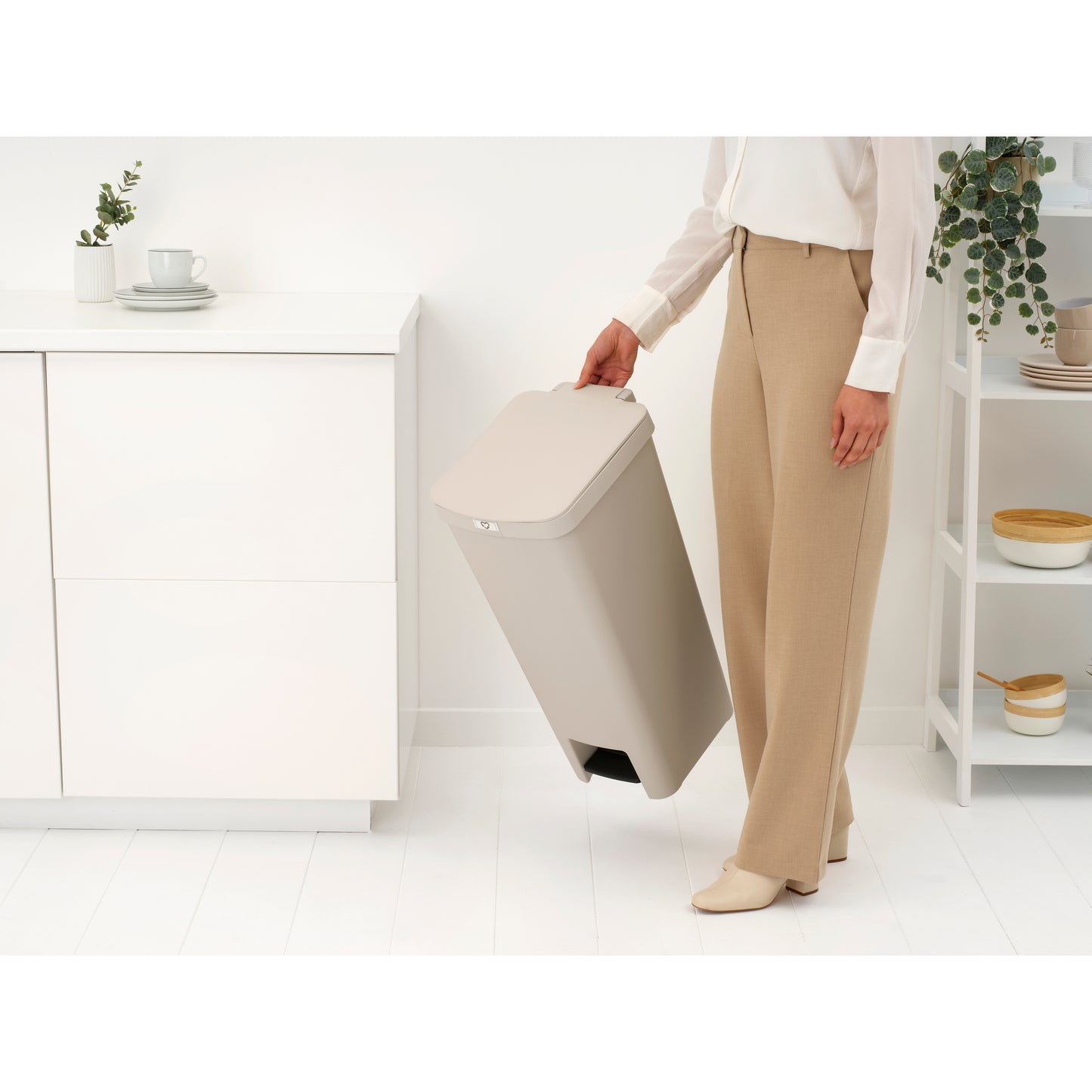Stepup Pedal Bin - Soft Beige- 40L