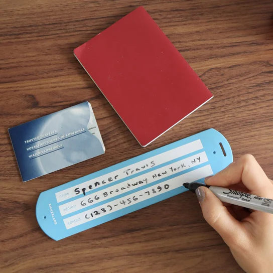 Blue Slap Luggage Tag