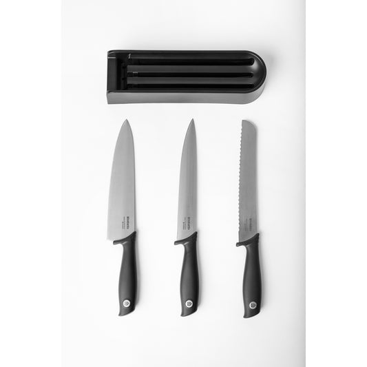 Tasty+ Drawer Knife Block Plus Knives, Dark Grey