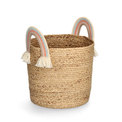 Storage basket Rainbow, Seagrass/Cotton - Various Sizes