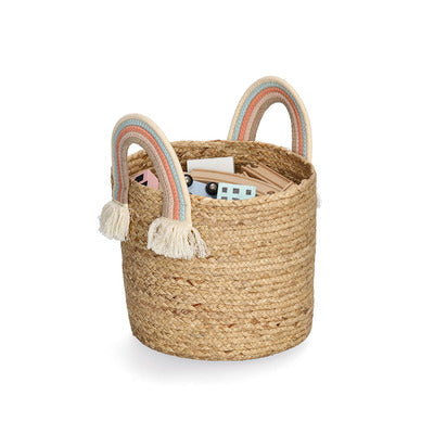 Storage basket Rainbow, Seagrass/Cotton - Various Sizes