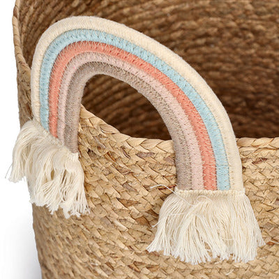 Storage basket Rainbow, Seagrass/Cotton - Various Sizes