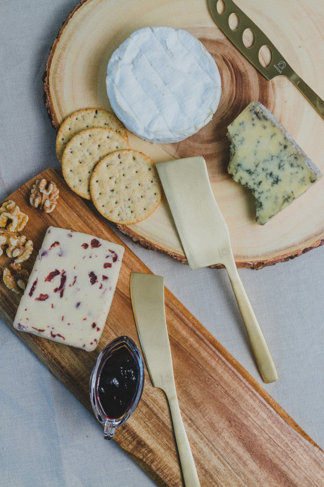 Artesá-Piece Set of Brass-Finished Cheese Knives