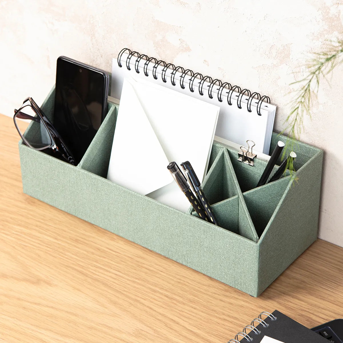 Elisa Desk Top Organiser- Soft Teal
