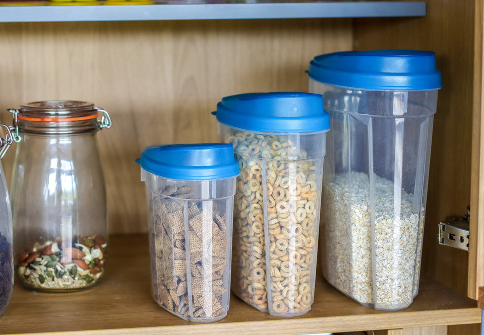 3-Piece Plastic Dry Good Storage Container Set