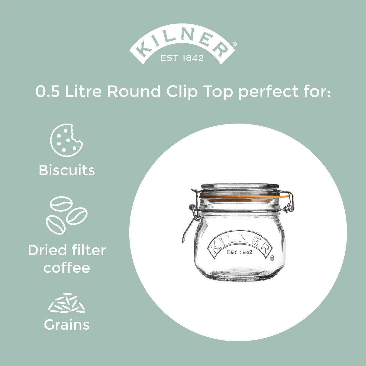 Clip Top Round Jars