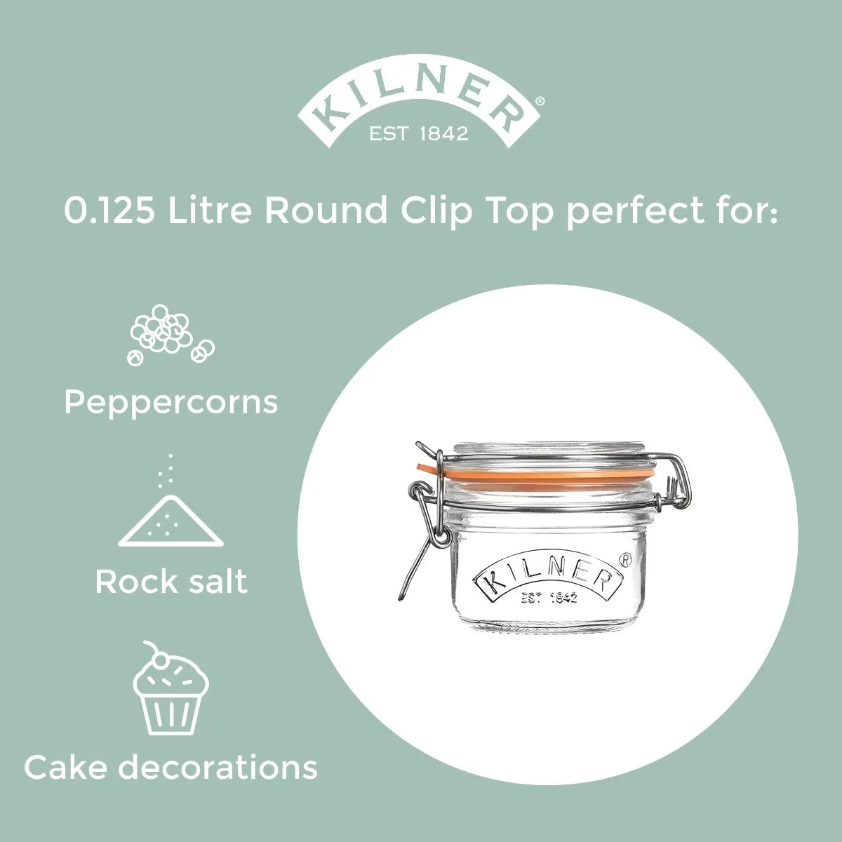 Clip Top Round Jars