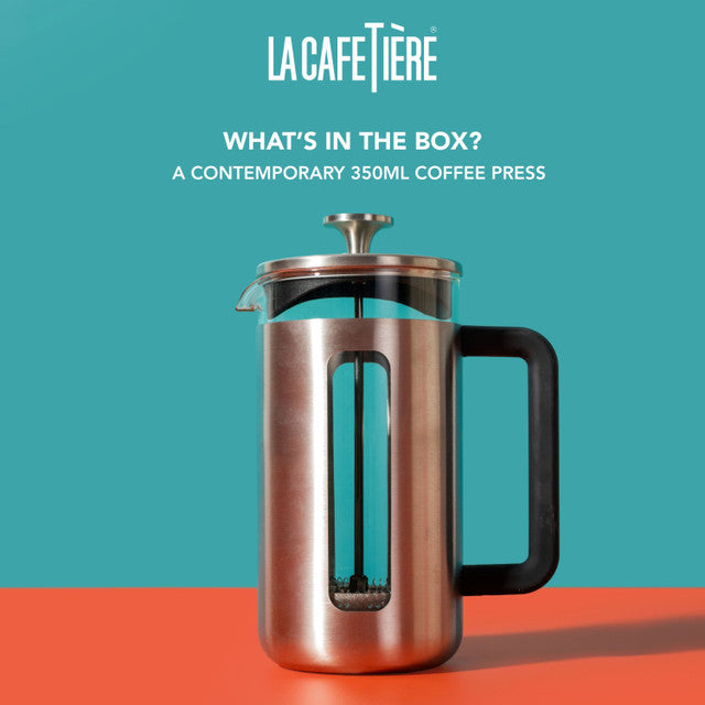 La Cafetière Pisa 3 Cup 350ml Stainless Steel Cafetiere Stainless Steel