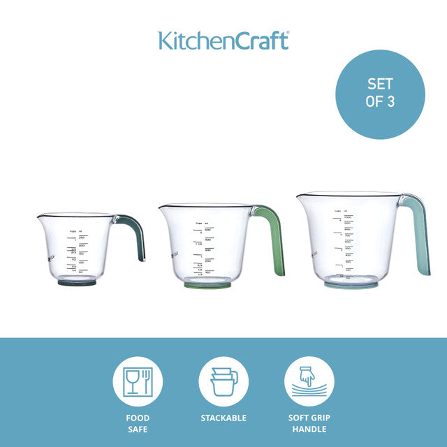 Space Saving Stackable Measuring Jugs 3 Set