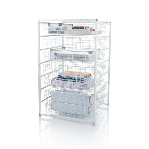 Drawer System Kit- Wire Baskets- 7 Runner-Mini Depth 45cm- Width 45cm-H: 74 white