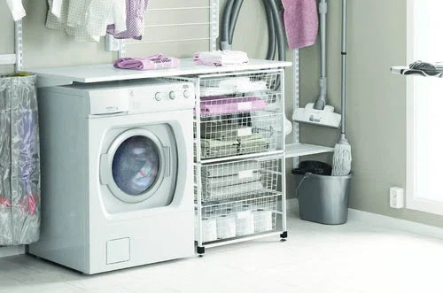 Drawer System Kit- Wire Baskets- 7 Runner-Mini Depth 45cm- Width 45cm-H: 74 white