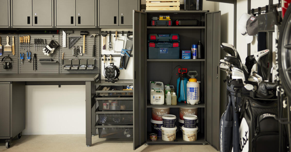 Pegboard multi-tool holder Matte grey