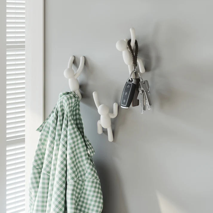 Buddy Wall Hooks -Set of 3 - The Organised Store