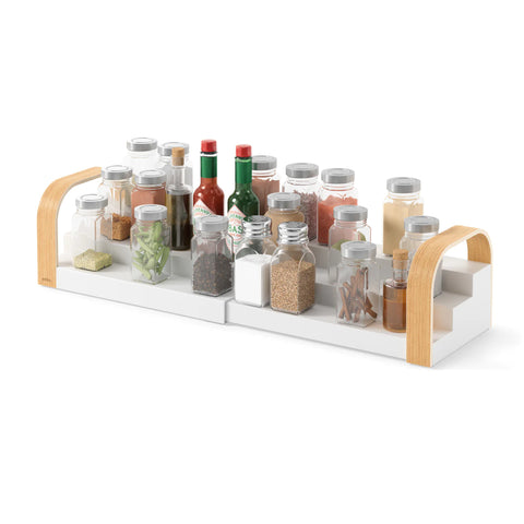 Kitchen Corner Shelf - White/Grey