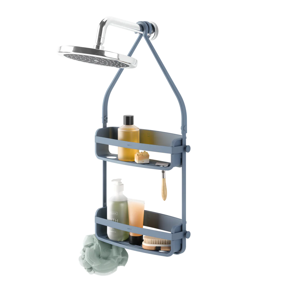 Flex No Rust Shower Caddy - Black- White or Grey - The Organised Store