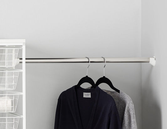 Closet Rod Holder Frame-Wall White: Pair