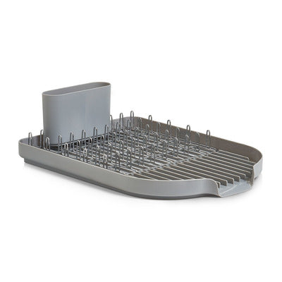 Dish Drain Rack, Metal/Plastic - Grey