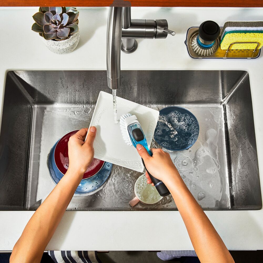 Soap Dispensing Dish Brush & Refill Brush Set
