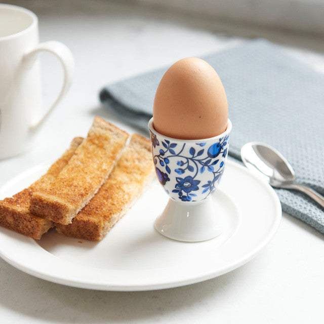 Traditional Floral Porcelain Egg Cup