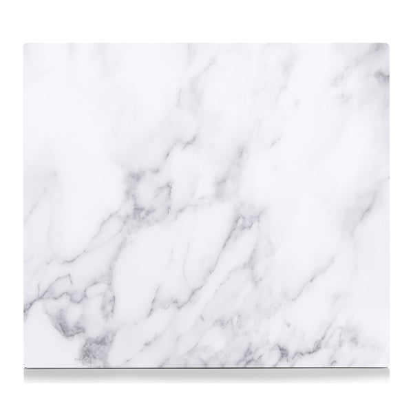 Splash Guard/Stove Top Cover, Glass - Marble White