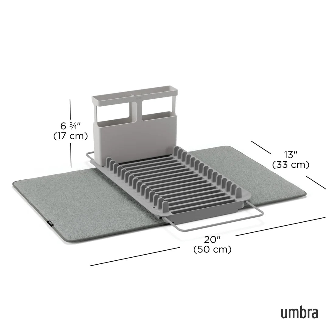 UDry Over the Sink Dish Rack with Mat