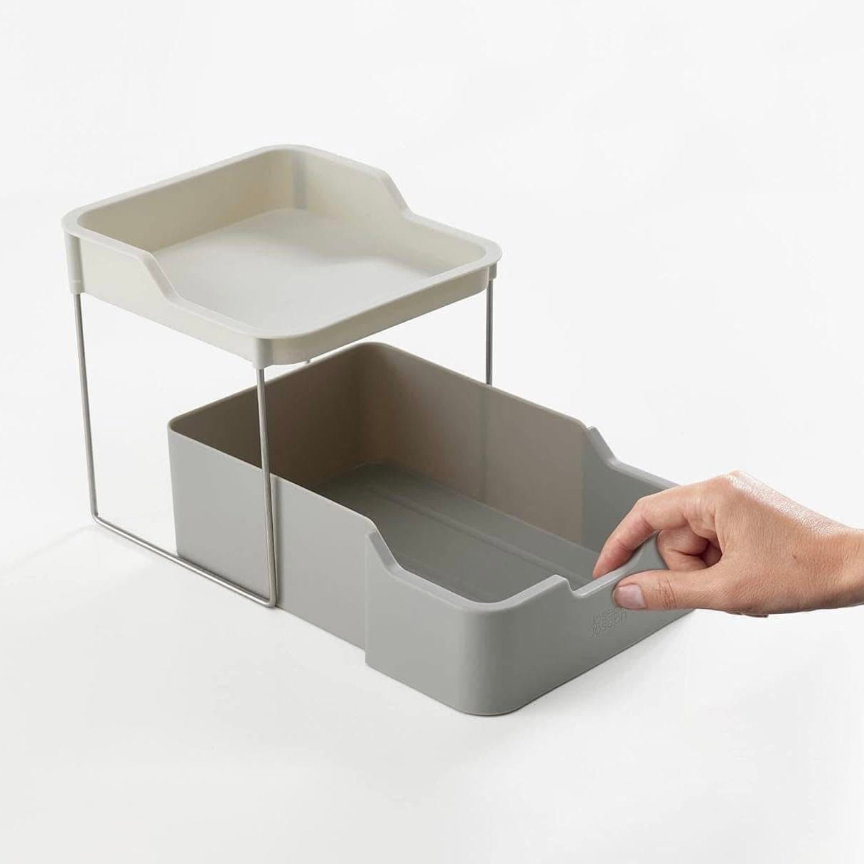 Two-Tier Duo Cabinet Organiser with Drawer