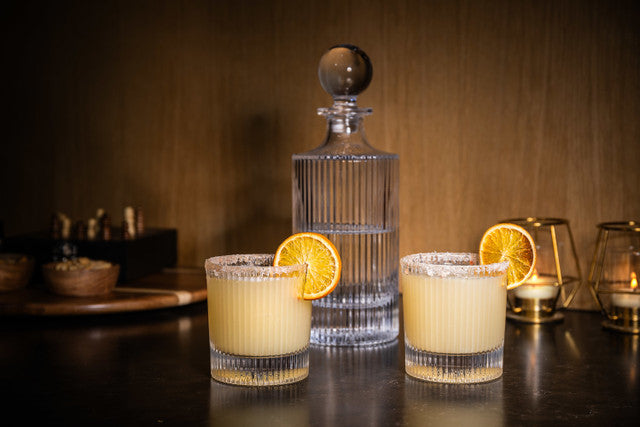 BarCraft Glass Decanter 750ml with Set of 2 Tumblers 270ml