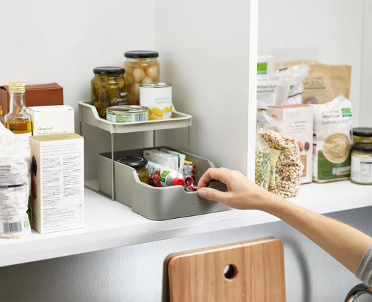 Two-Tier Duo Cabinet Organiser with Drawer