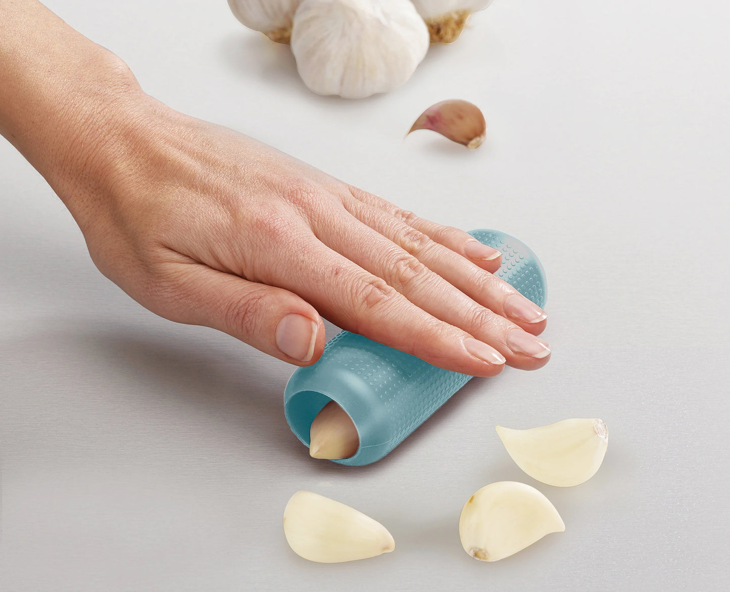 Duo Silicone Garlic Peeler, Skin Remover Roller, Peel without Smell, Opal