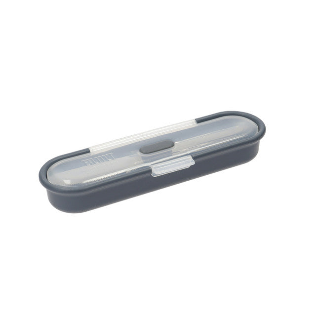 BUILT Travel Cutlery Set in Case, 18/8 Stainless Steel Spoon, Knife and Fork, 20 x 6 x 3cm