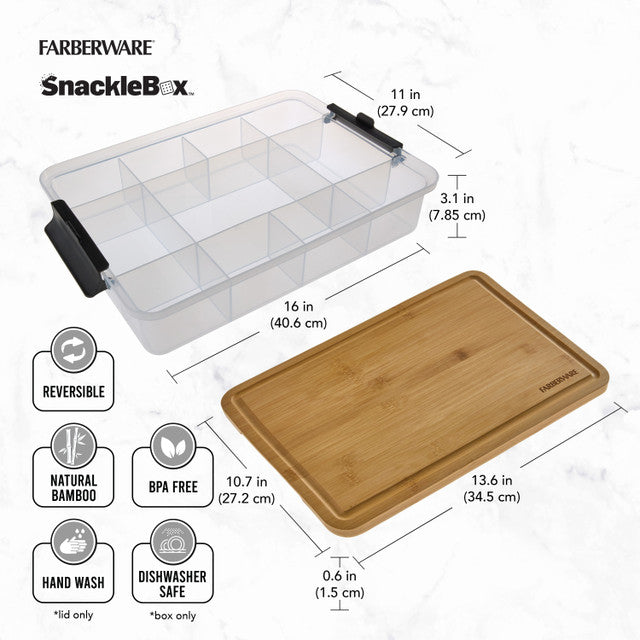 Farberware SnackleBox Bamboo Board and Box