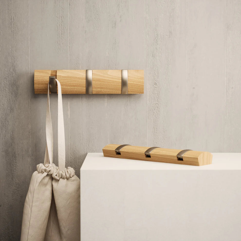 Flip 3 Wall Hook- Natural - The Organised Store