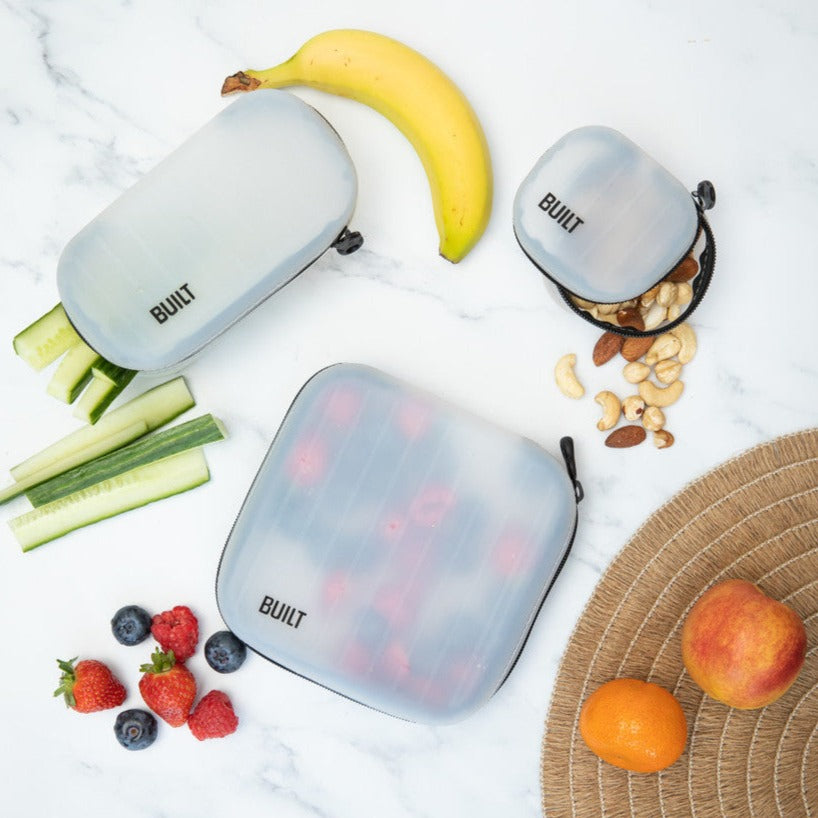 BUILT Silicone Bag with Zip- Various Sizes