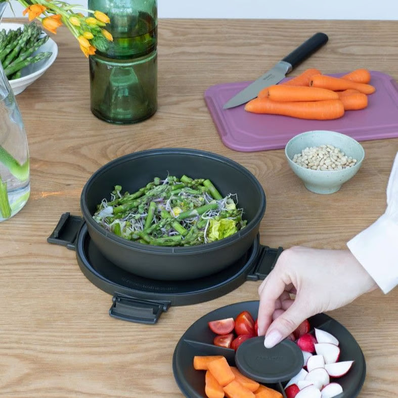 Make & Take Salad Bowl 1.3 L - Dark Grey - The Organised Store