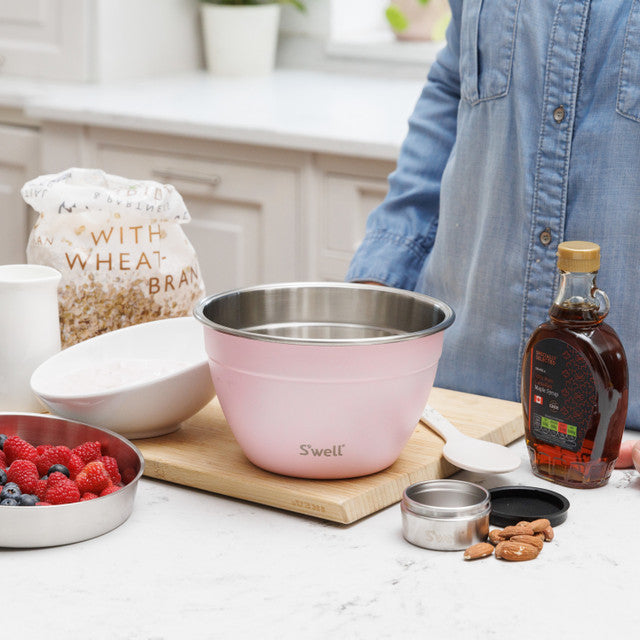 S'well Pink Topaz Salad Bowl Kit, 1.9L