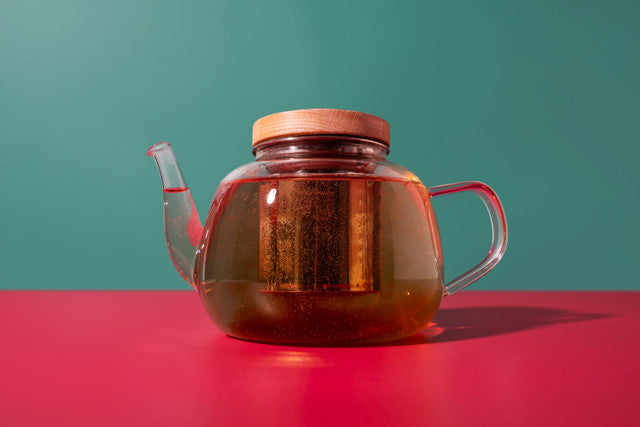 La Cafetière Rialto Glass Infuser Teapot With Filter And Wooden Lid, 4 Cup, 1.2L