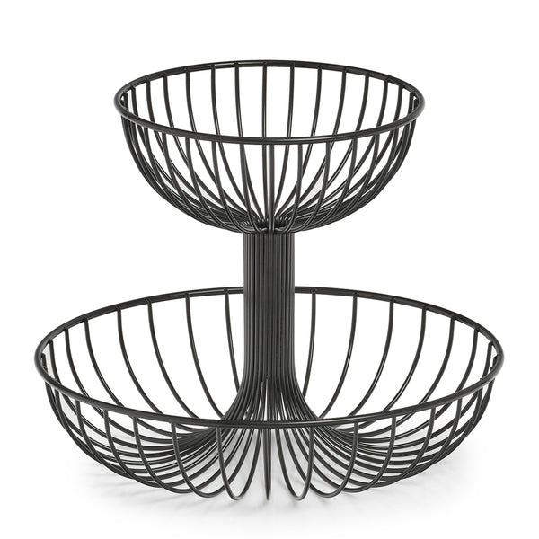 Metal Fruit Basket, 2 Tier - Various Colours