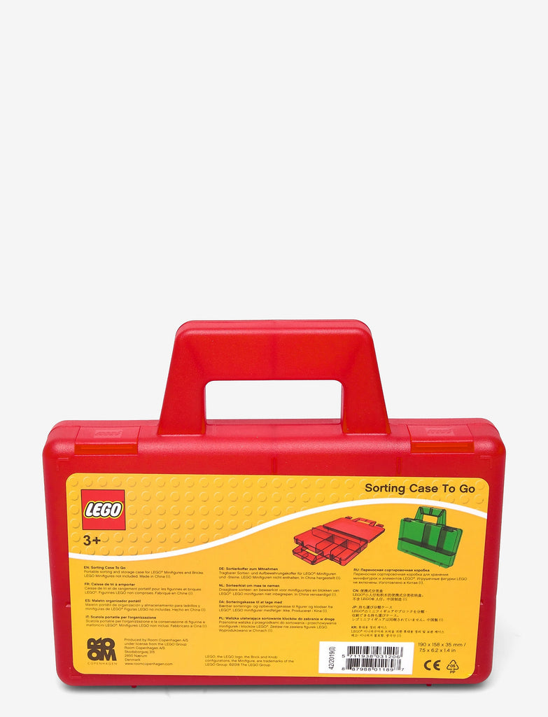 Lego Sorting Case To Go - Transparent - Red