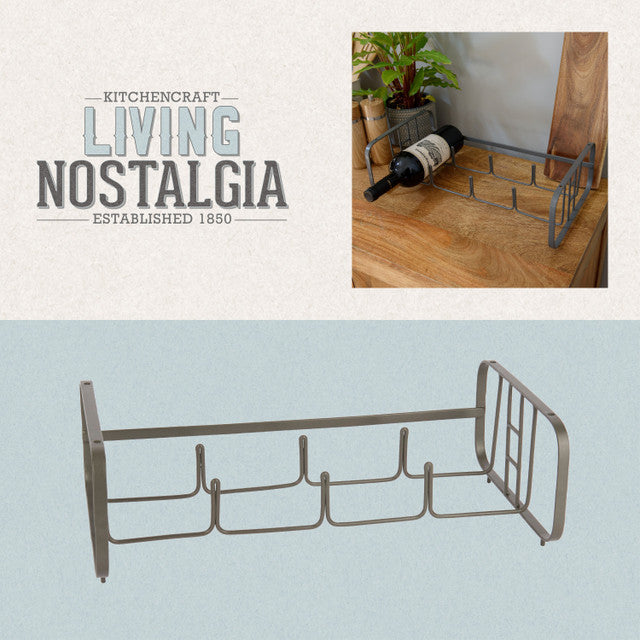 KitchenCraft Living Nostalgia Stackable Wine Rack for 4 Bottles