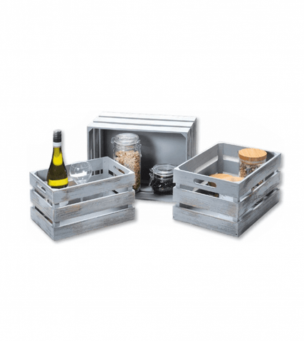 Natural Wood Groceries Crate