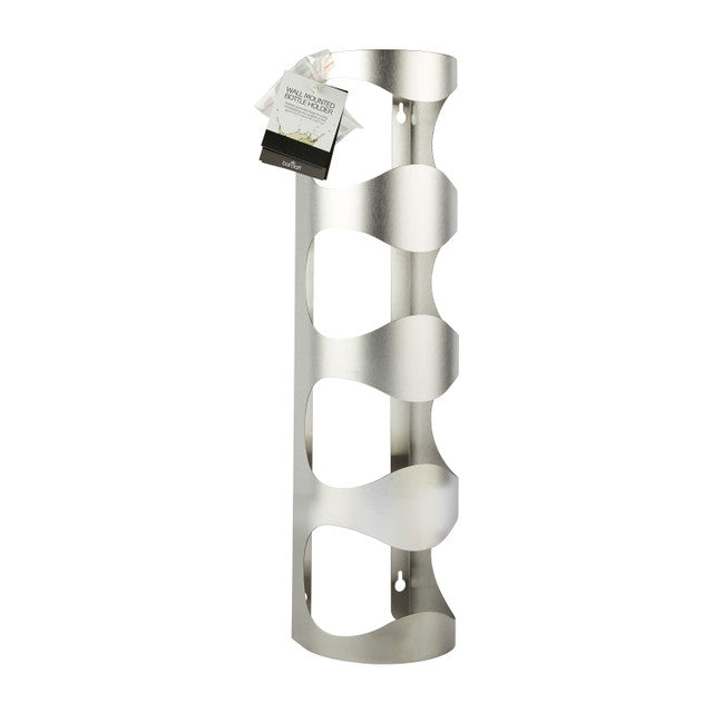 Wall Mounted Stainless Steel 4 Bottle Wine Rack The Organised Store