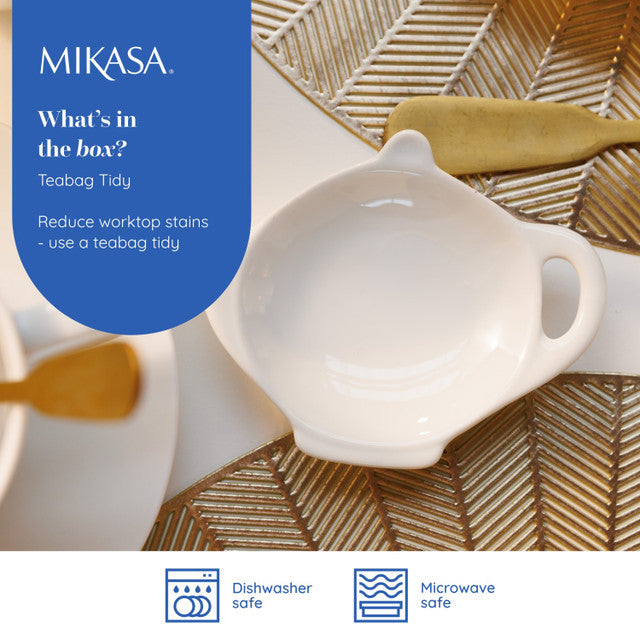 Mikasa Chalk Porcelain Teabag Tidy - The Organised Store
