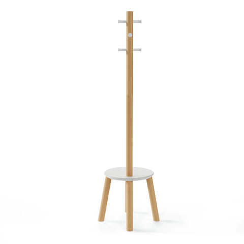 Bellwood Umbrella Stand-White & Natural