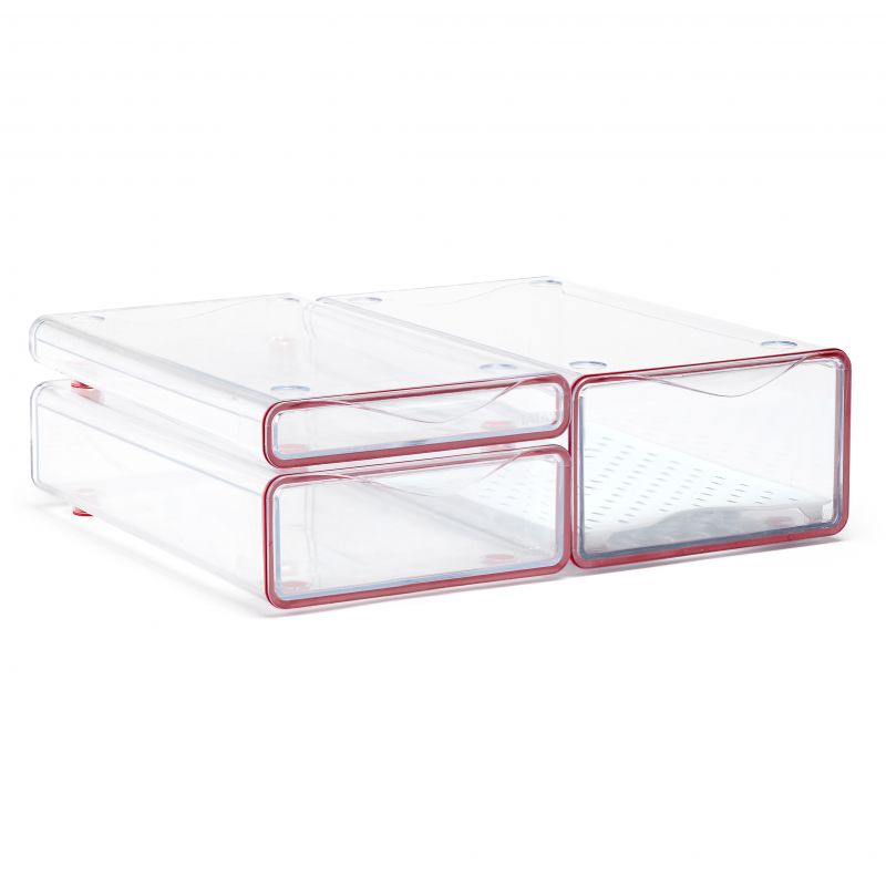 Set 3 Fridge Organizer Drawer - S+M+L + Rack Fresh Box